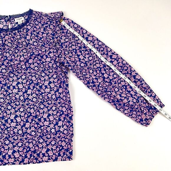 J. Crew Long-Sleeve Ruffle-Shoulder Top Size M - Picture 13 of 13